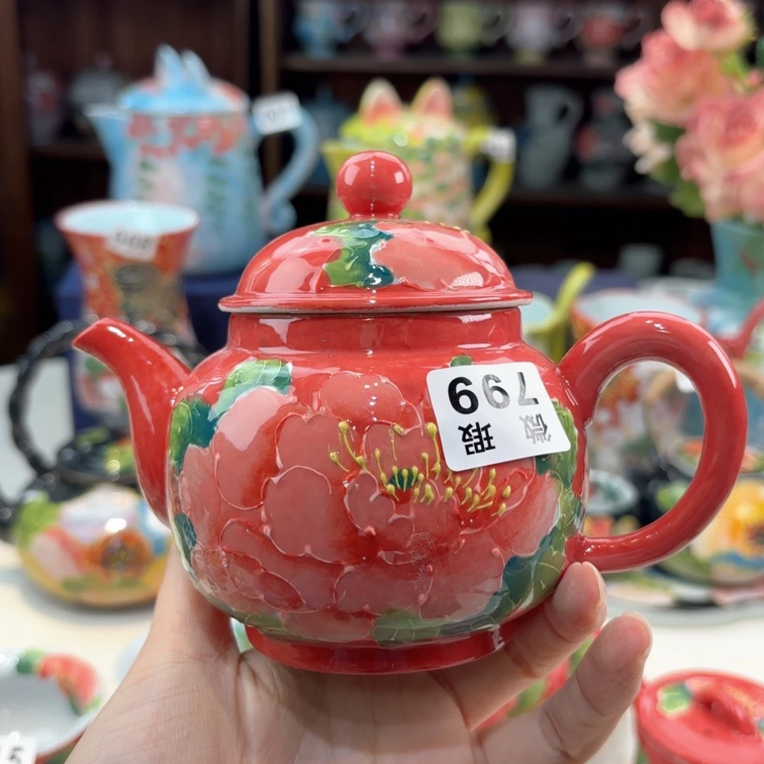 景德镇手绘高温釉下彩陶瓷茶具