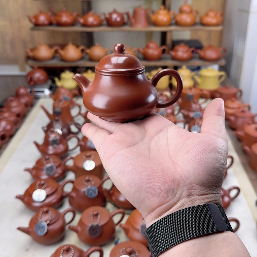 紫砂茶壶大****泡130cc大红袍潘壶