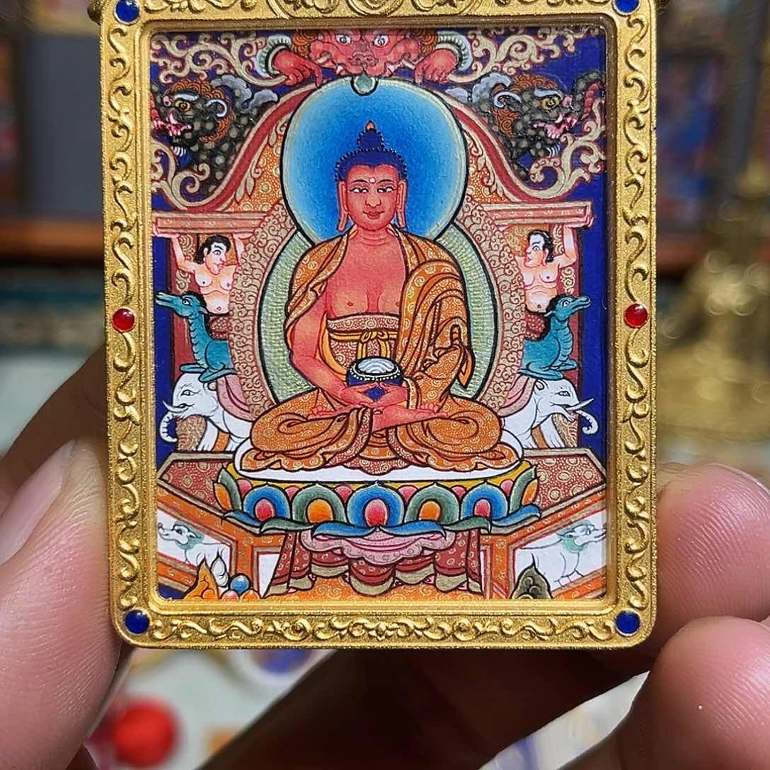 吊坠青海热贡纯手绘阿米