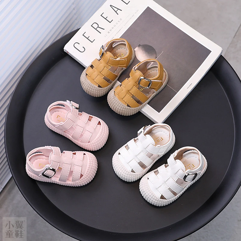 韩版凉鞋夏季新款婴幼儿软底学步鞋女小童防踢包头鞋子男童潮