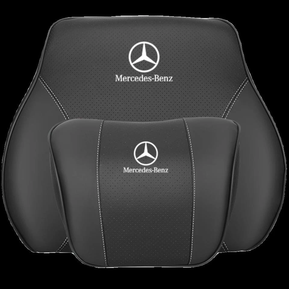 适用于奔驰车载腰靠头枕护颈枕S级C级E级e300l/GLE汽车内装饰用品