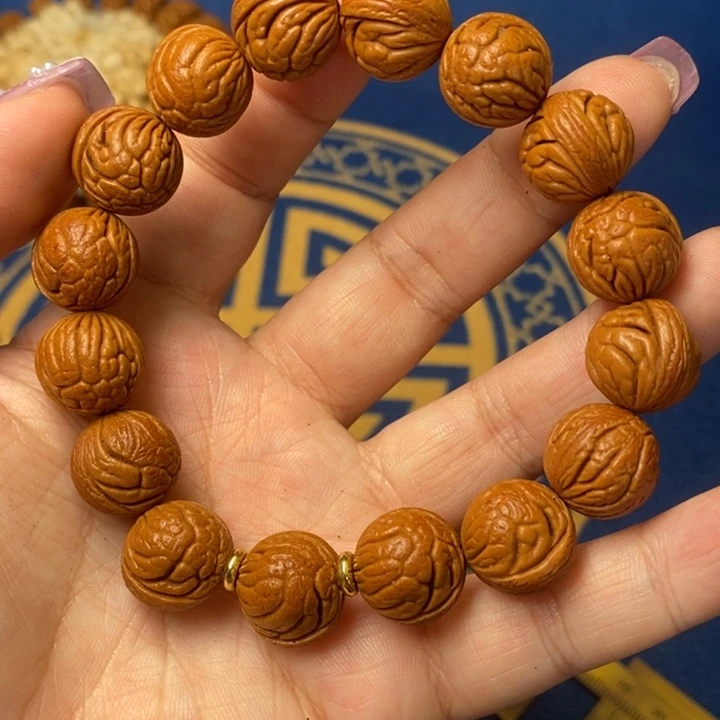 桃核吊坠陕西秦岭龙纹桃核