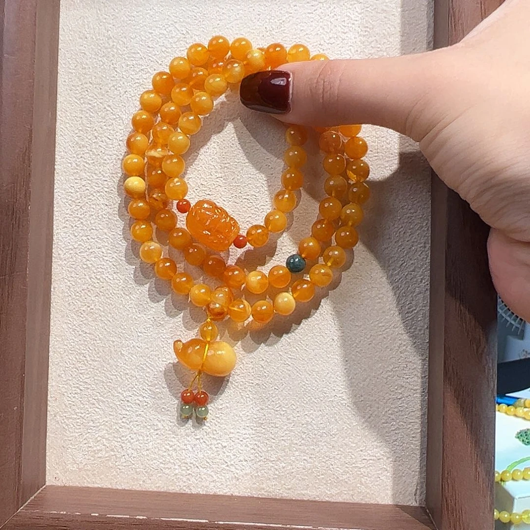 手链蜜蜡未镶嵌7mm蜜蜡手串