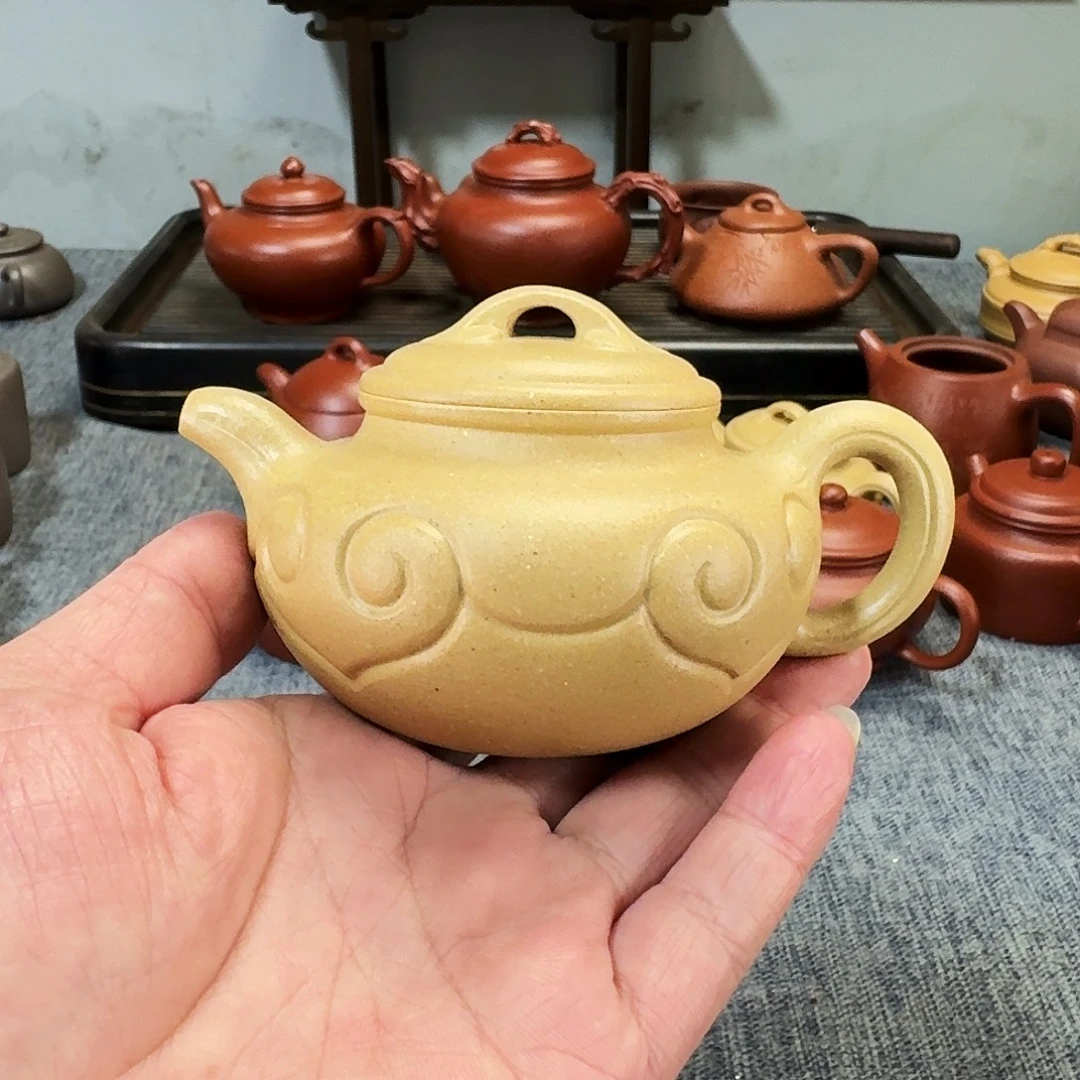 茶壶紫砂全手工紫砂壶仿古如意