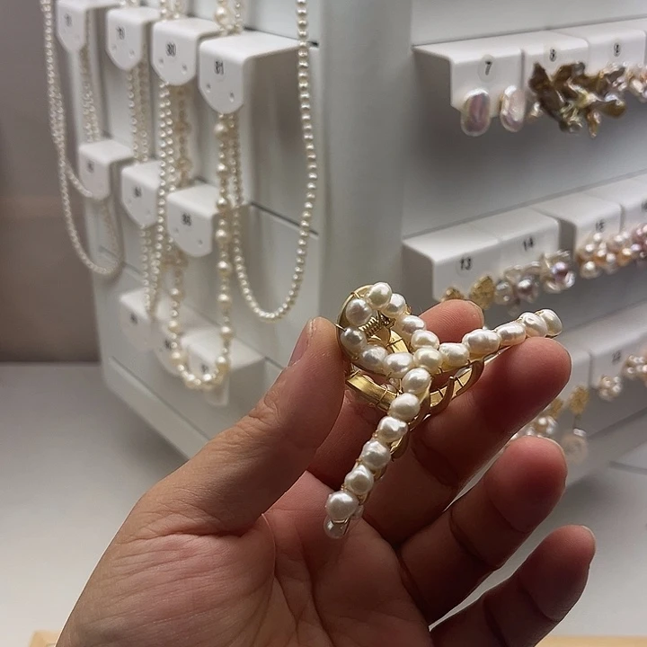 淡水珍珠发夹未镶嵌