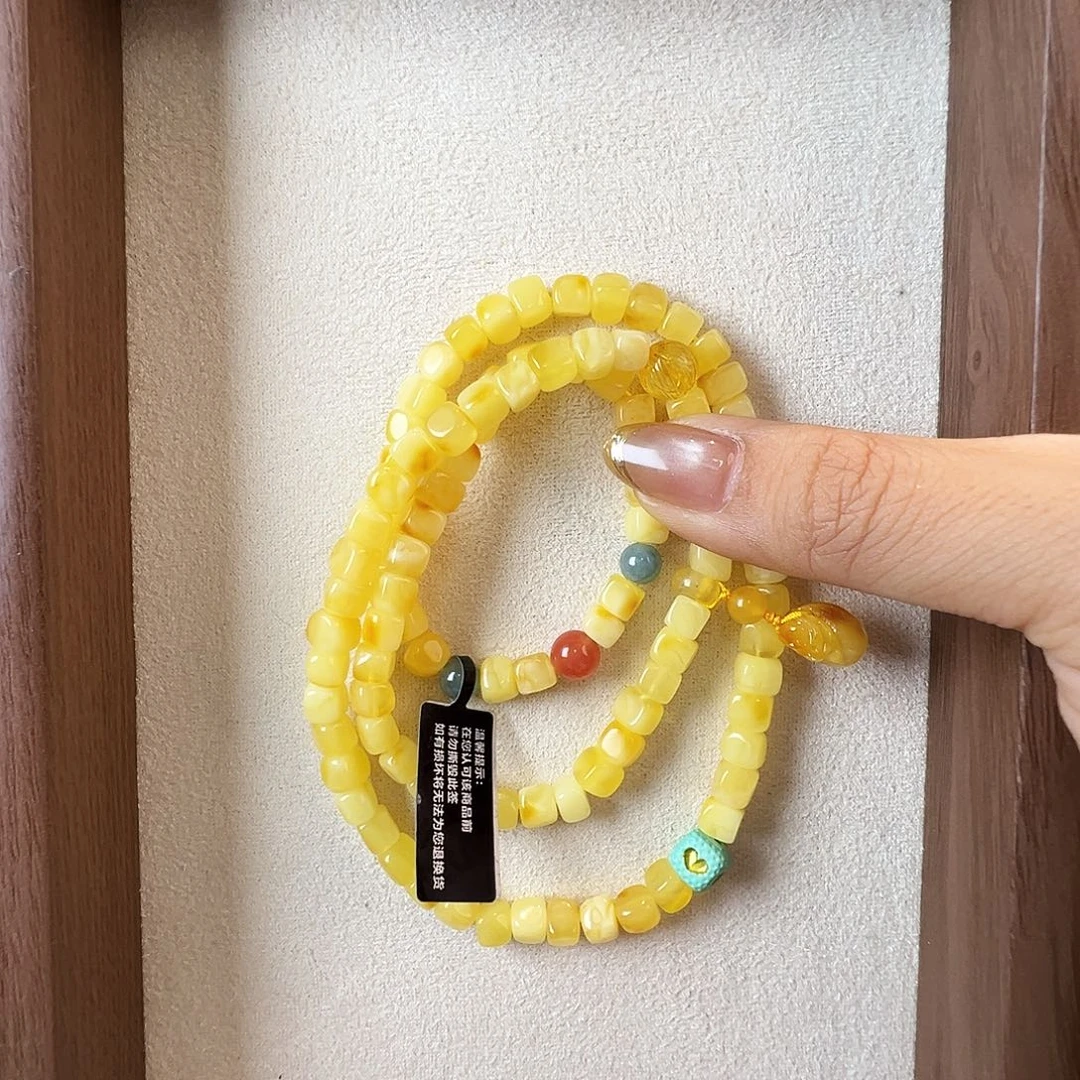 手链蜜蜡未镶嵌方糖手串