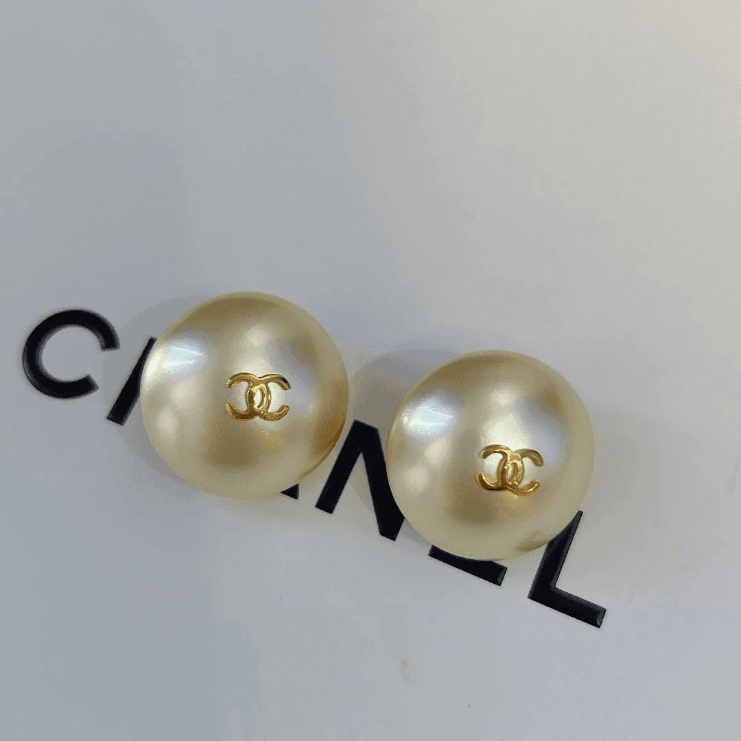 95新 Chanel/香奈儿 Chanel vintage香奈儿中古胖丁珍珠耳夹