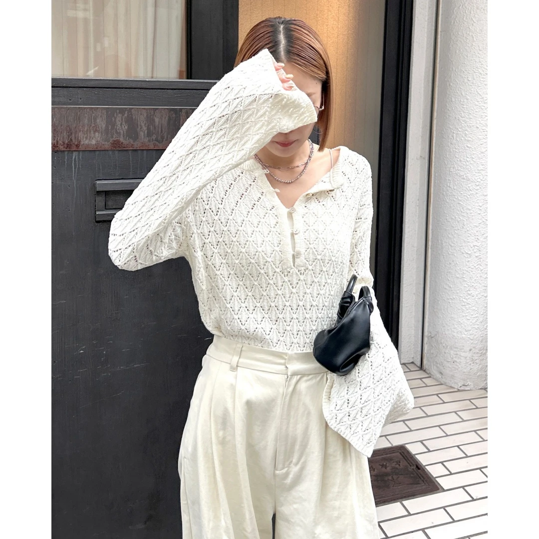 【MonTendre】春季新款 R 高级百搭休闲纯色气质设计感长袖针织衫毅