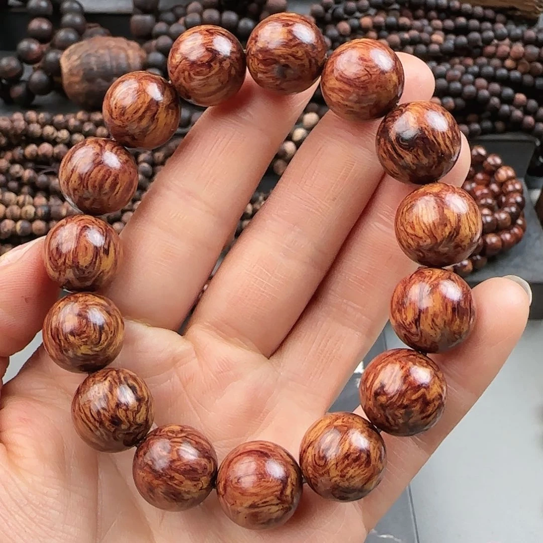 降真香手串/手链1.5海南红降玉化瘤疤