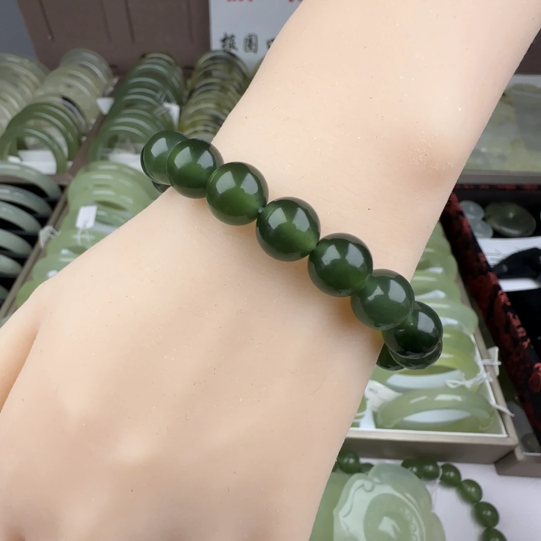 蛇纹石玉未镶嵌手链