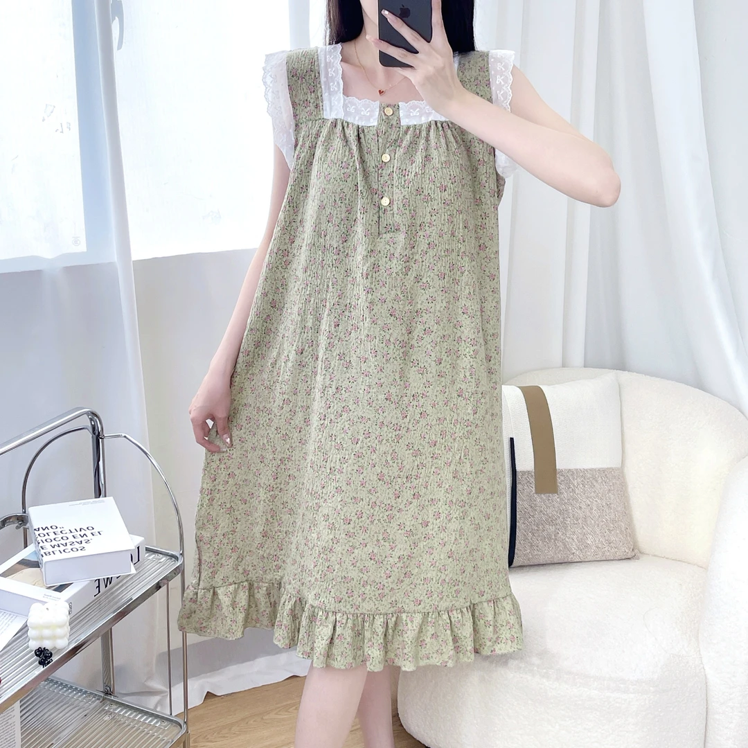 可外穿睡衣女款爆款2025新款夏季背心睡裙宽松带胸垫后妈裙家居服