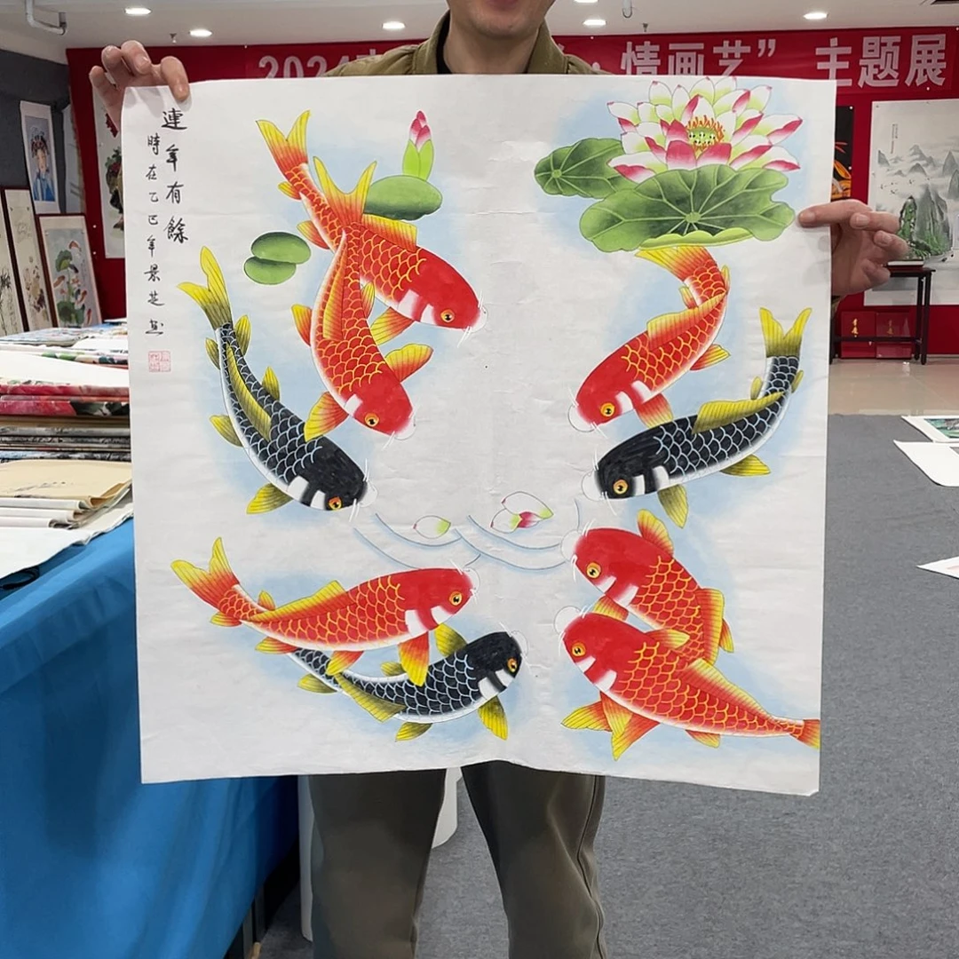 国画今天上午国画作品展示