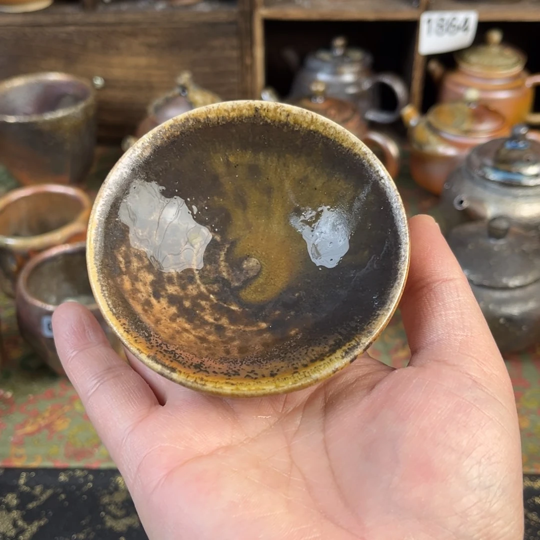 杯叶**好柴烧茶器主人杯子