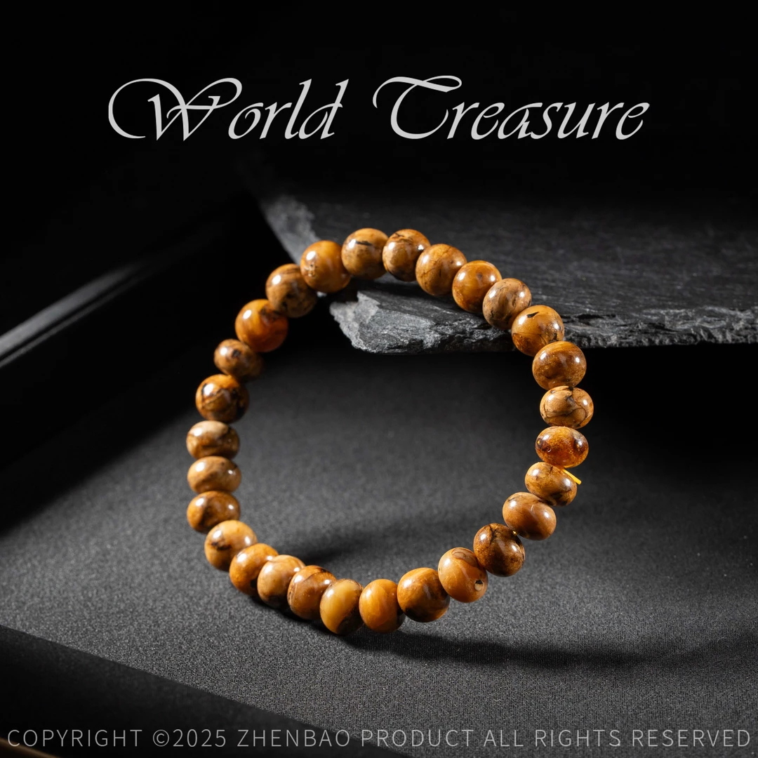 -抚顺琥珀典藏级老蜡手串/P11755/多样性发一件/8mm