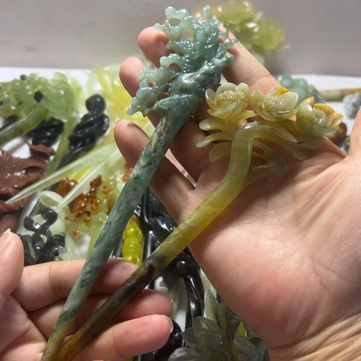 未镶嵌蛇纹石玉发饰