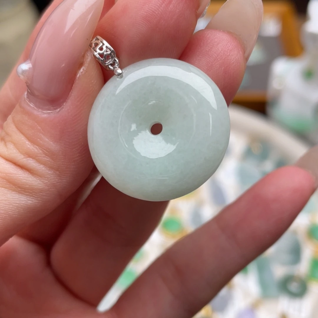 翡翠银S925镶嵌颈饰