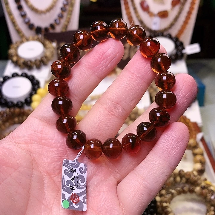 琥珀未镶嵌裸石11+血珀