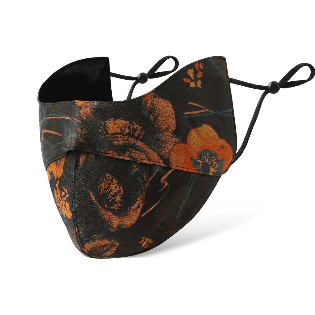 布塔桑蚕丝香云纱防晒口罩PT1117