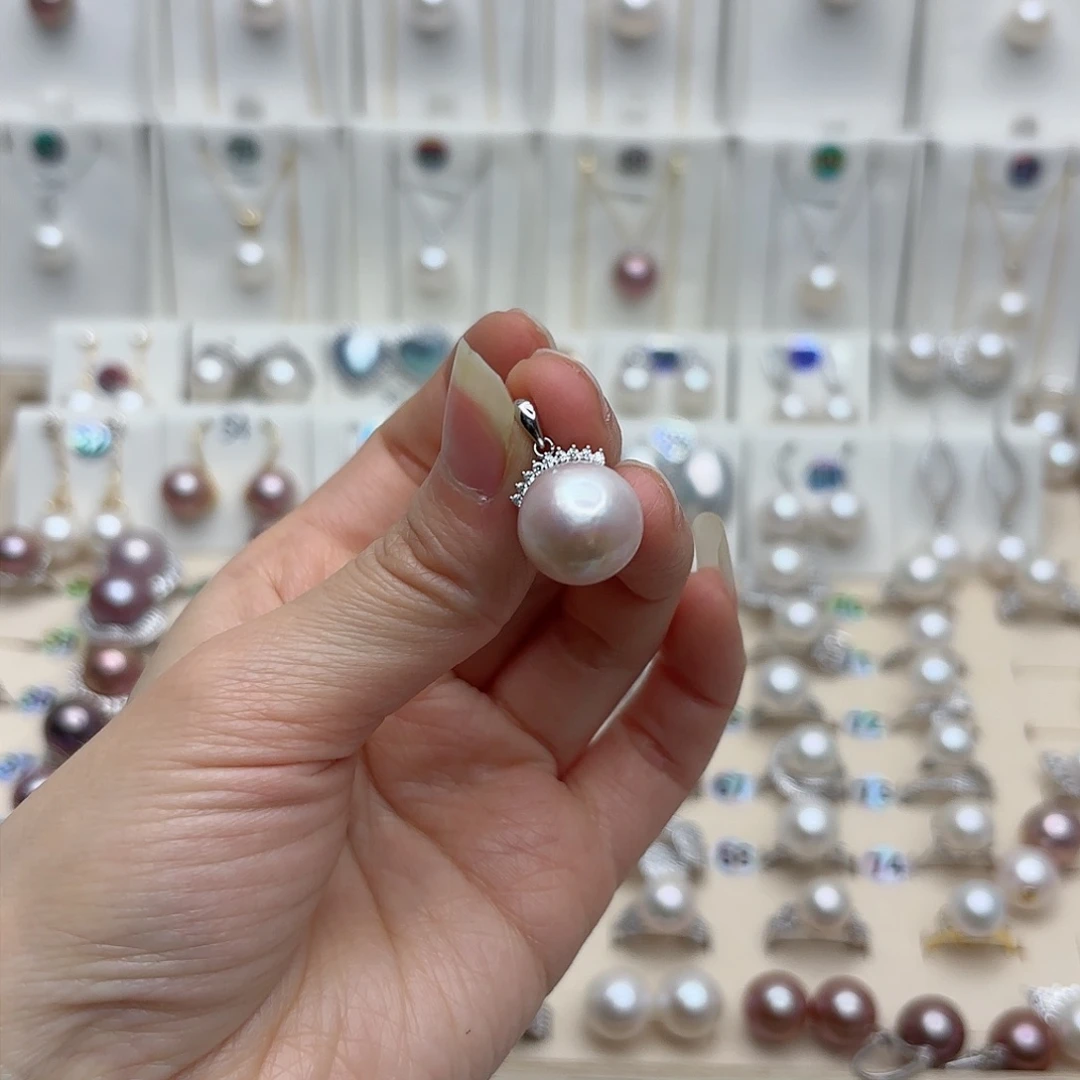 淡水珍珠颈饰银S925镶嵌