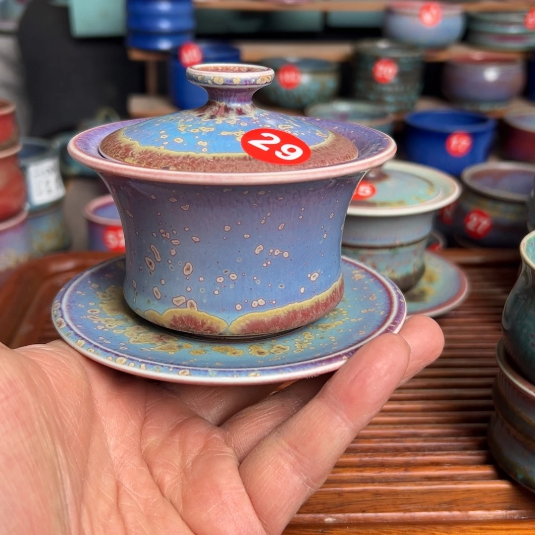 手工制作钧窑茶器