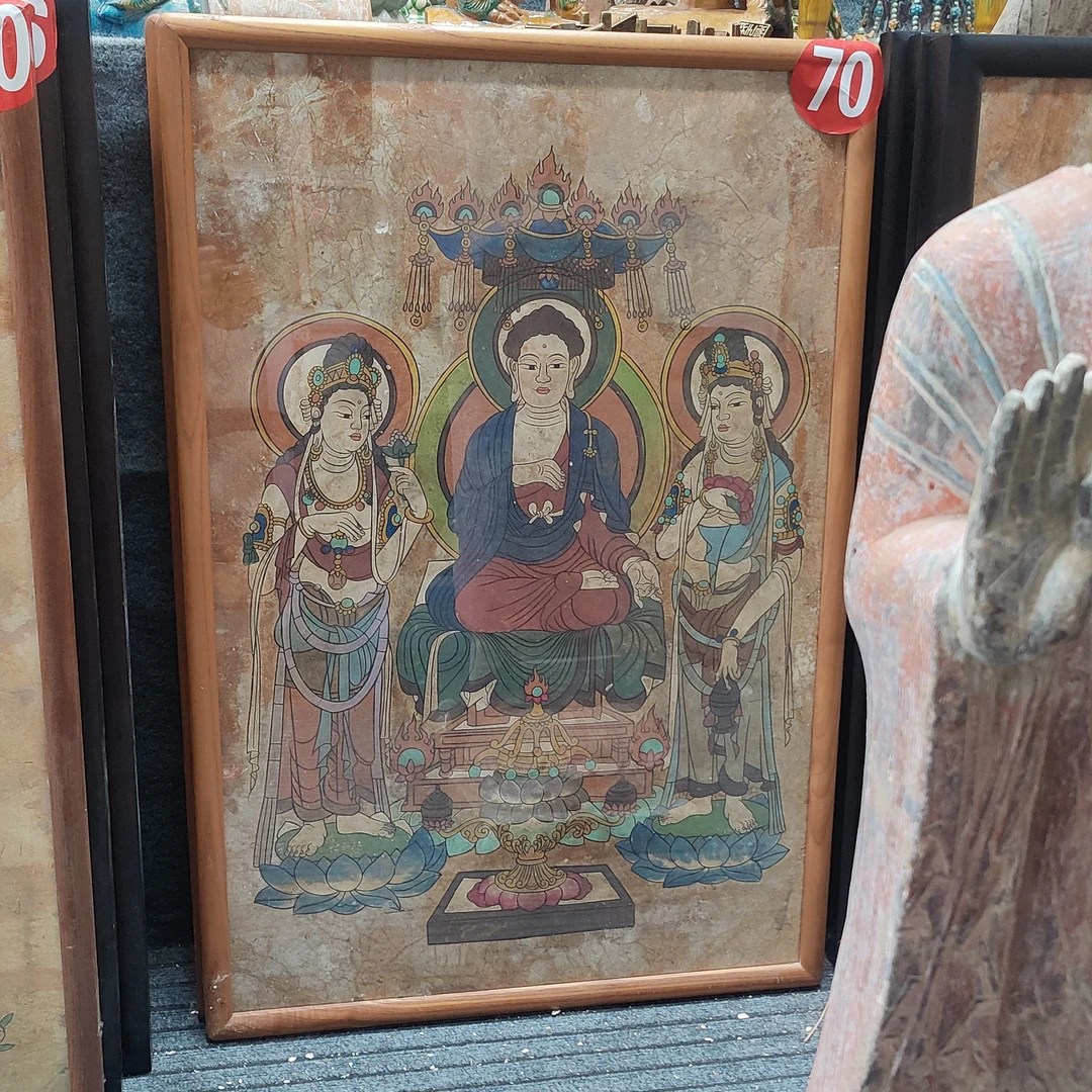 壁画墙皮画95×65厘米