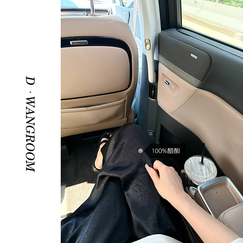 丁小晗【极简主义】100醋酸肌理感｜小个子.高个子｜直筒半身裙 Z2585