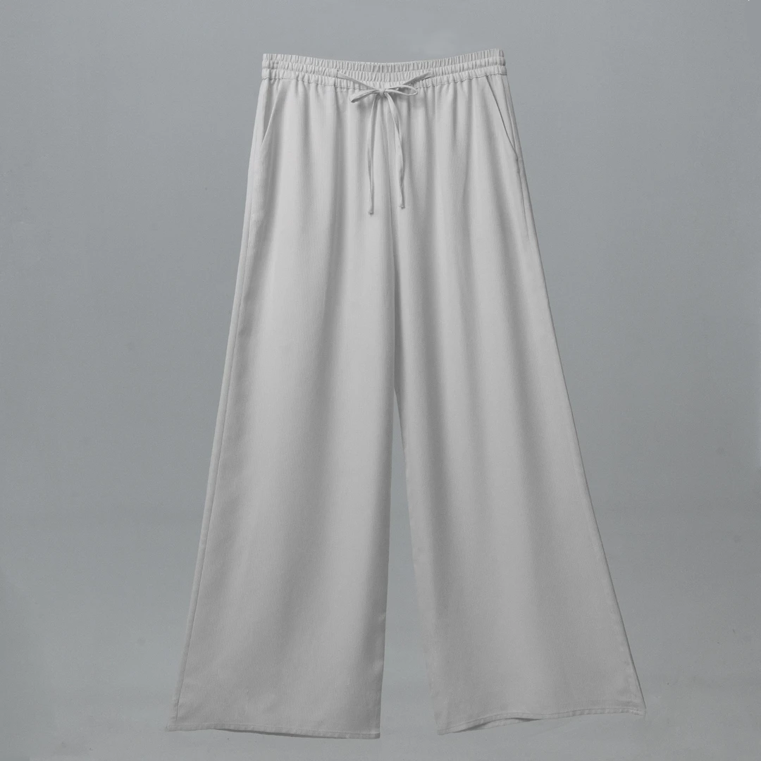 27姆米绢丝桑蚕丝长裤时尚百搭夏季纯色宽松气质裤子 LW 825079