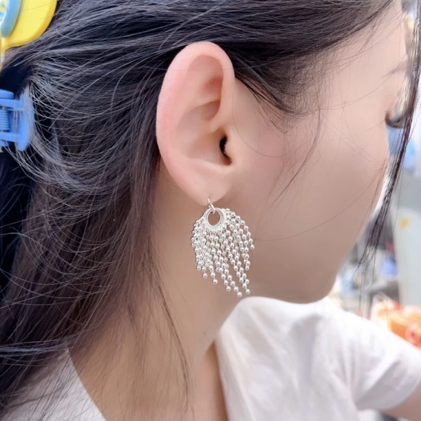 非金属亚克力耳饰 E69高级流苏耳饰