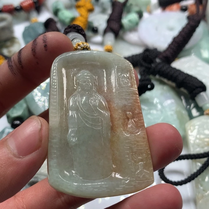 颈饰未镶嵌翡翠保真天然a货翡翠