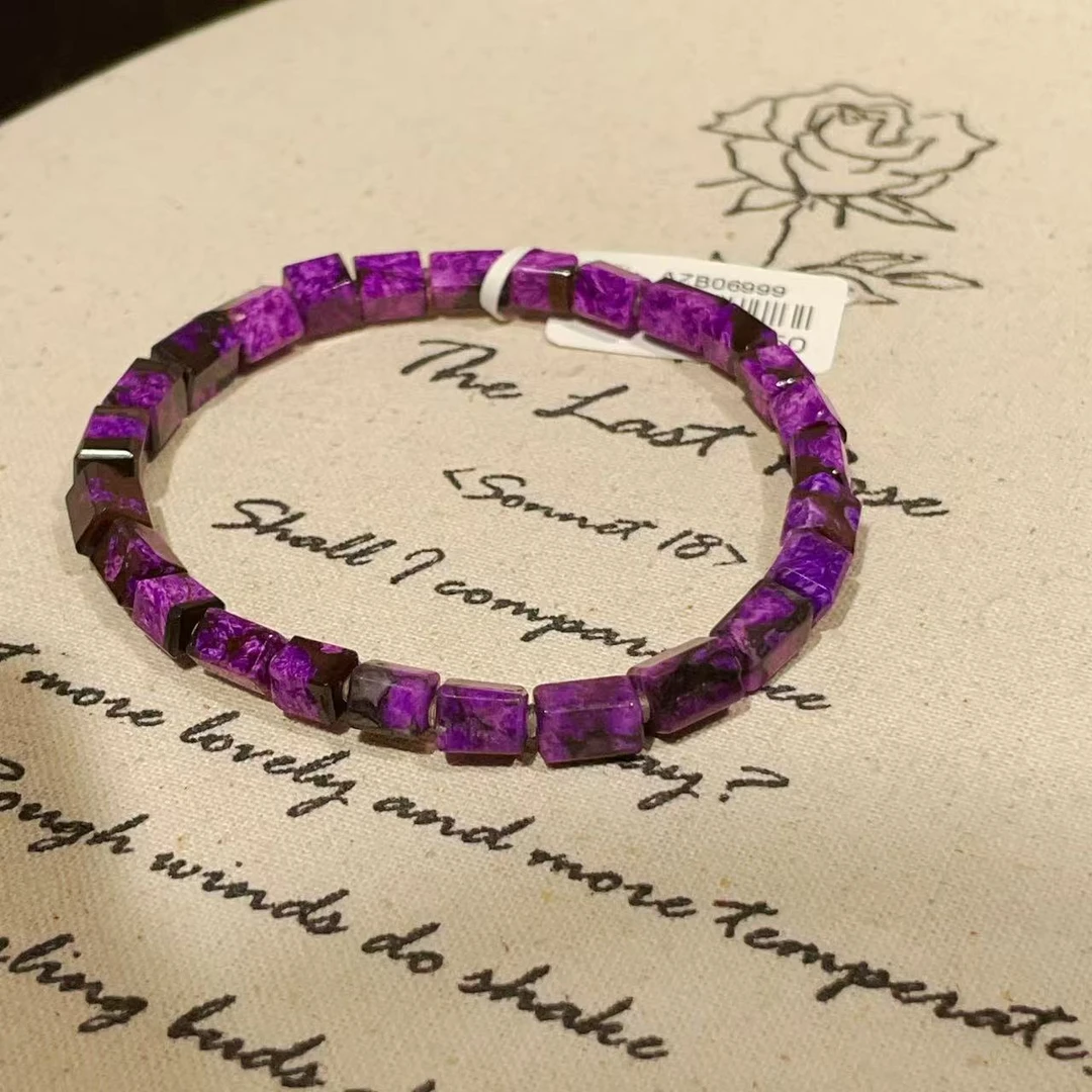 南非舒俱来火焰红丝绒直切手串（边梦）AZB10850