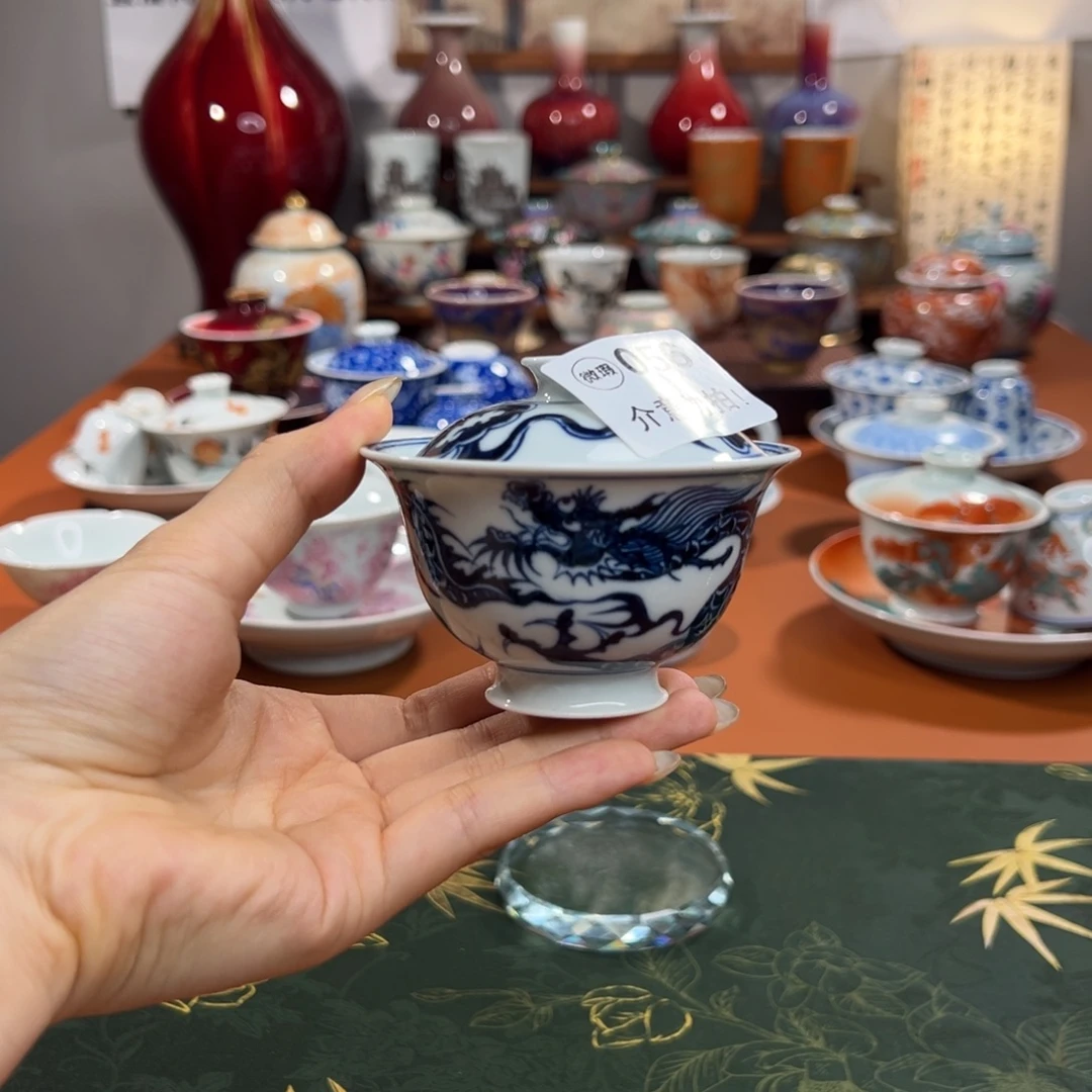 知冬煮雪手工手绘茶具盖碗