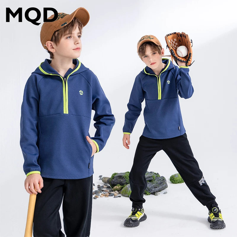 MQD男童卫衣儿童春秋长袖运动连帽女童休闲秋季中大童TT25310601