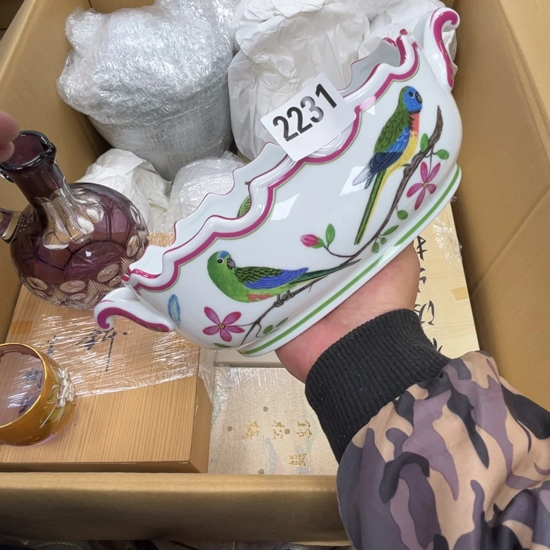 瓷片工艺品摆件瓷器摆件666