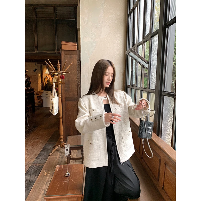 TA suki_星辰雪落  miu系千金风上衣女春秋精致贵气感小香外套