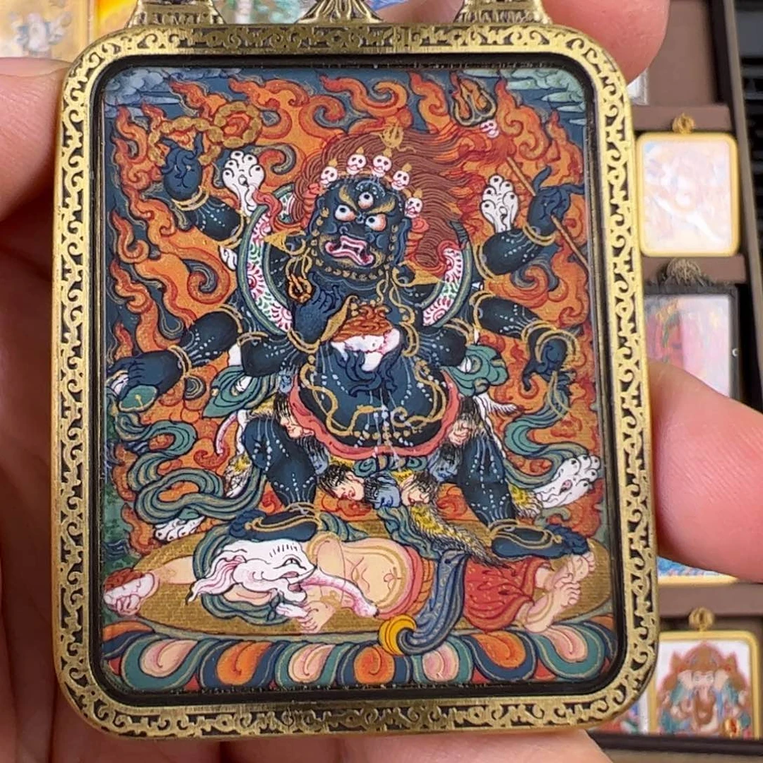 小***年吊坠大黑天唐卡艺术作品