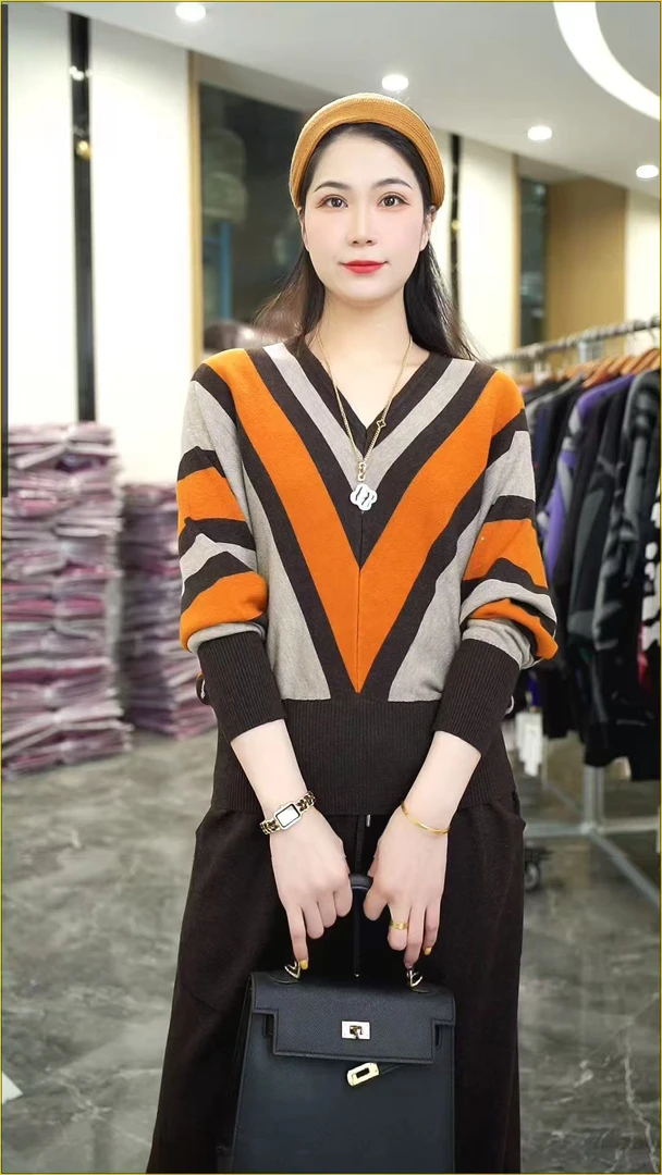 加厚保暖【秋亨】秋冬时尚高端大气上档次高档毛衣上衣-6342#