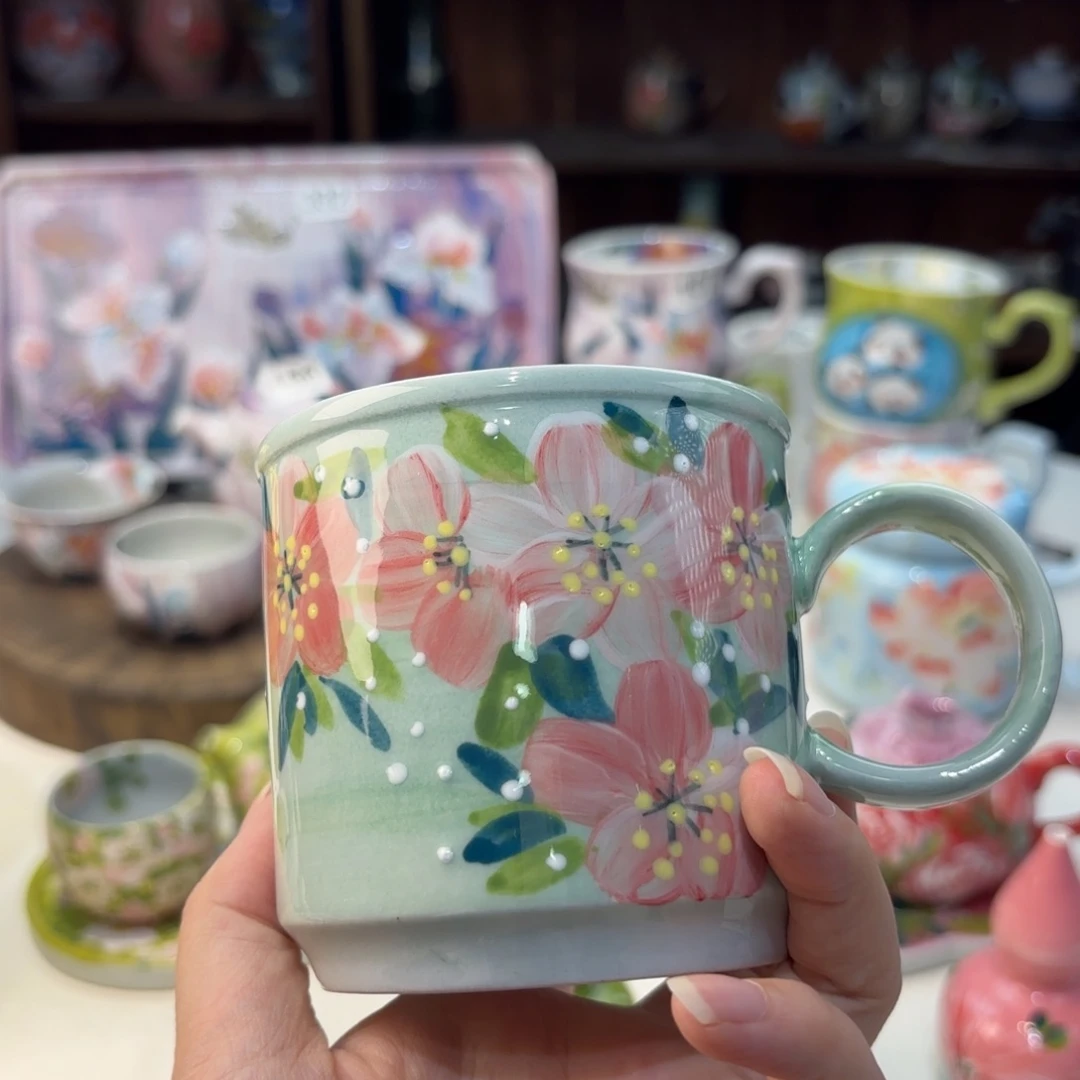 景德镇手绘高温釉下彩陶瓷茶具