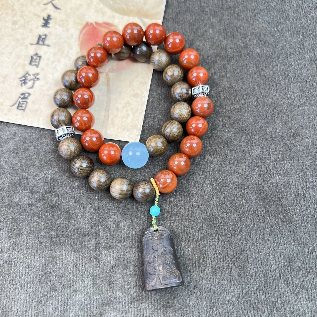 【B046-赐福】南红玛瑙手串新中式女气质百搭简约大气设计款女