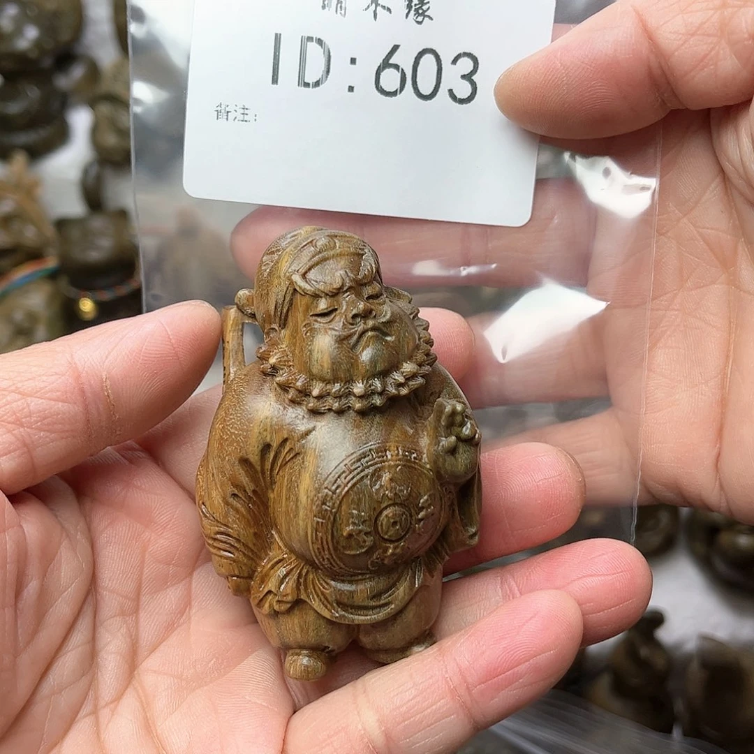 维腊木（绿檀）W****e钟馗，做开口的钥匙扣