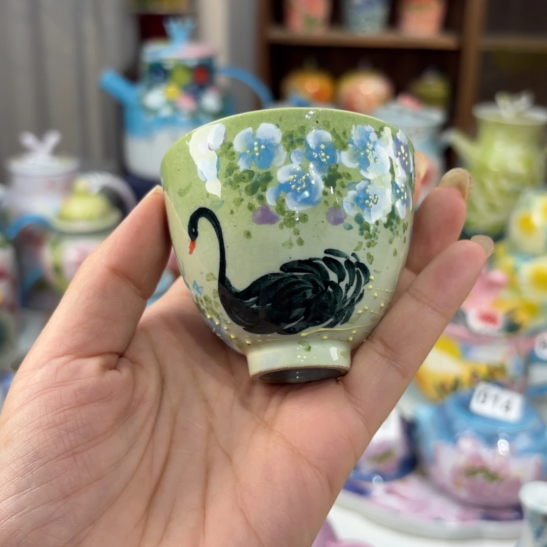 景德镇手绘高温釉下彩陶瓷茶具