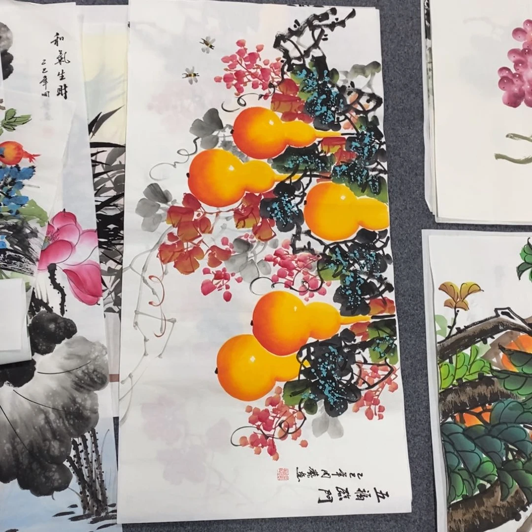 国画尺寸100✖️50三尺精品手绘画