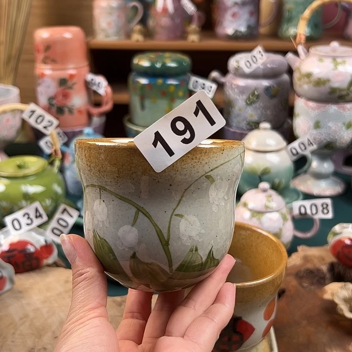杯景德镇陶瓷手绘作品191微瑕