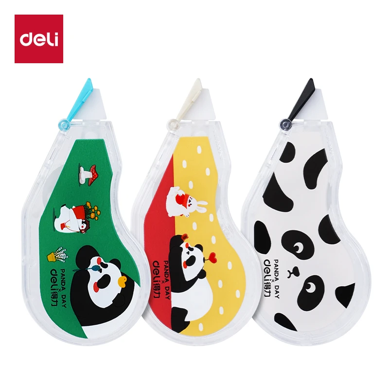 Deli/得力修正带轻音省力修正带学生用涂改带改正带改错白色