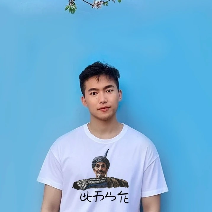 彝族人文晨风始祖阿普笃慕彝文文创T恤白色同款纯棉上衣夏季消失