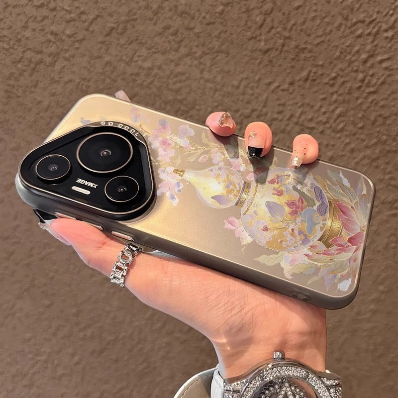 莲花葫芦适用华为pura70pro手机壳超薄防摔70u散热pura60全包防摔