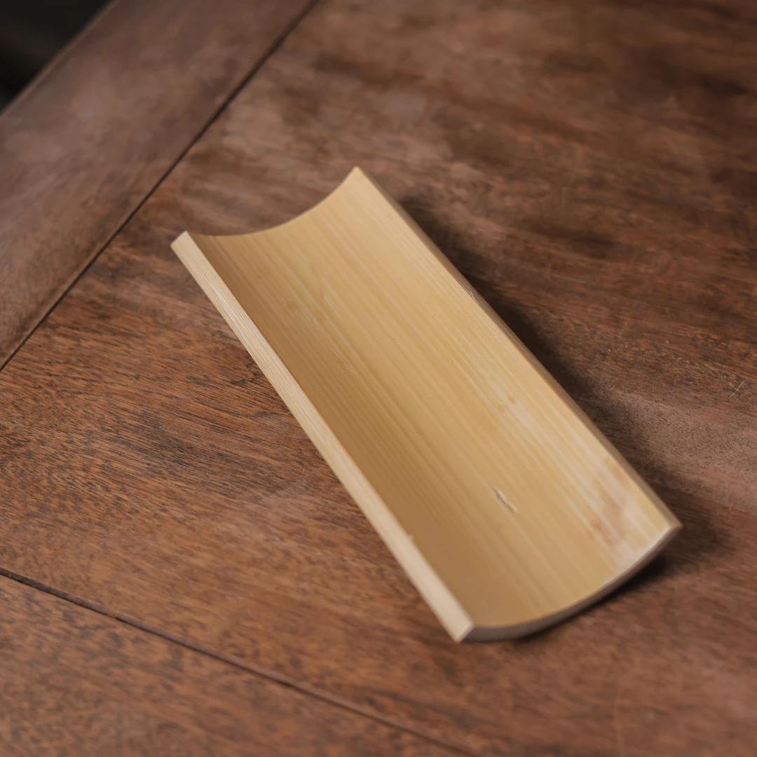 【小田甄陶】老料云妃竹茶则长19直径5（TC235）