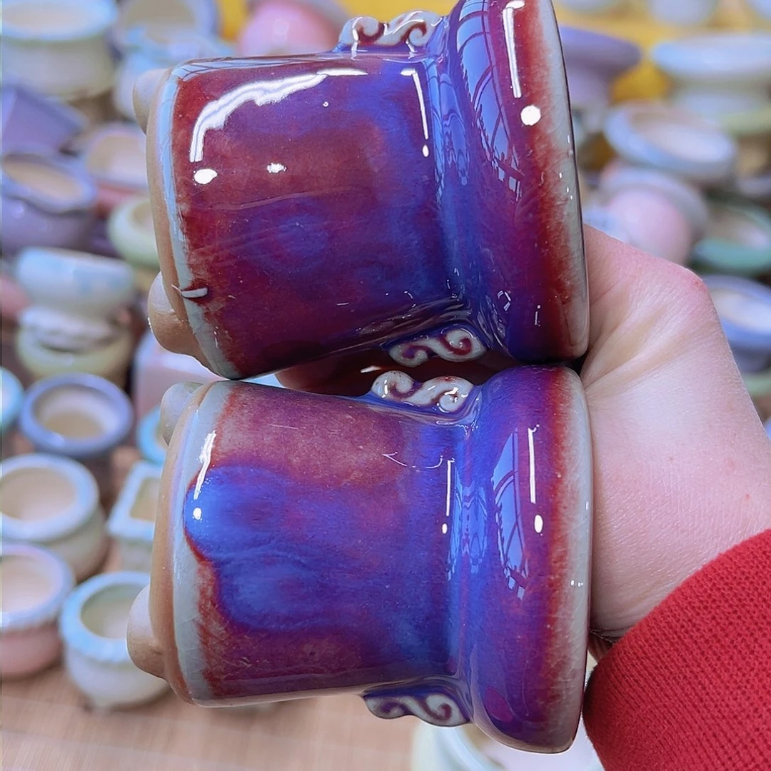 红陶陶瓷花盆当场满12包邮