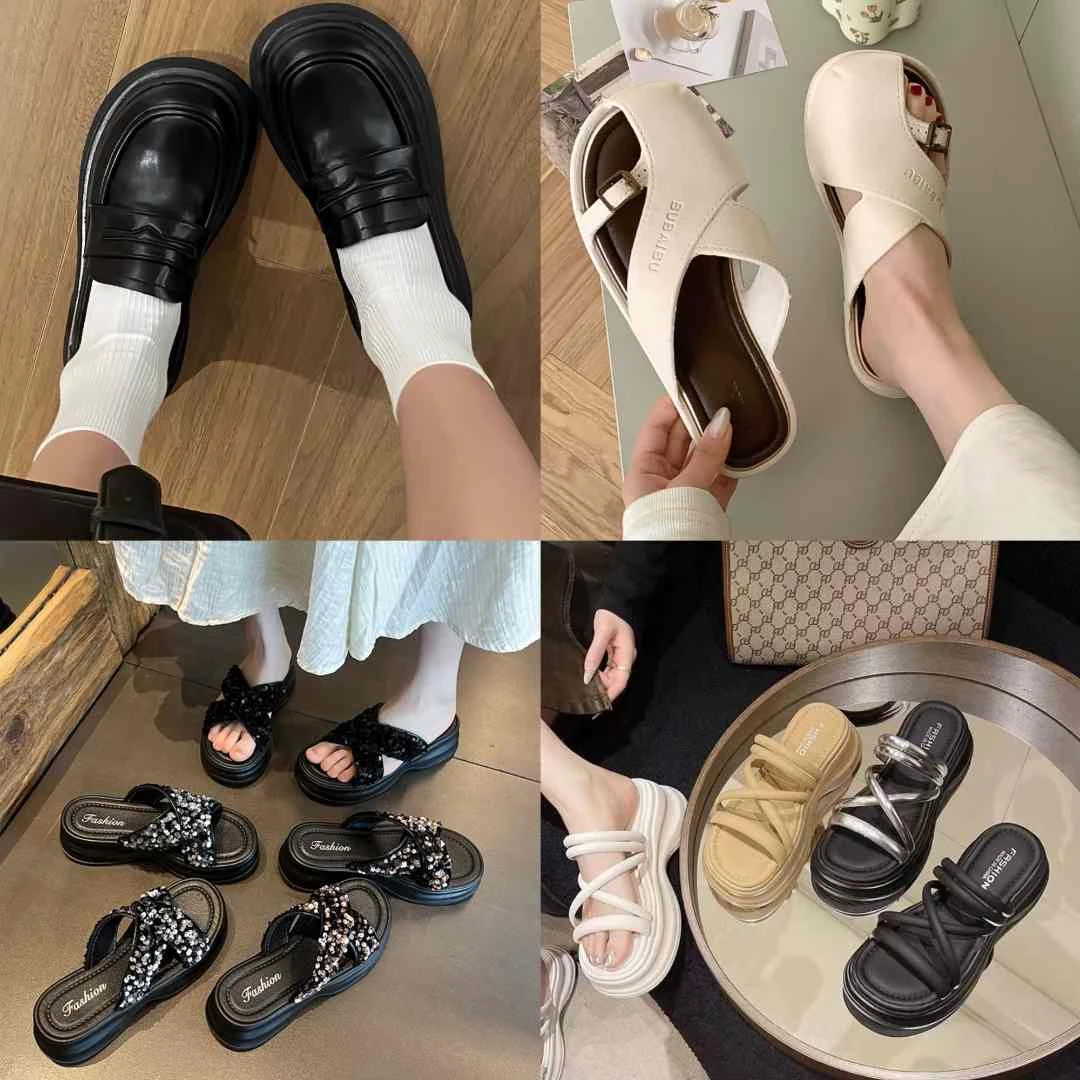 【糖糖cw撤柜款001-499】爆款时尚百搭网红外穿蝴蝶结女拖鞋