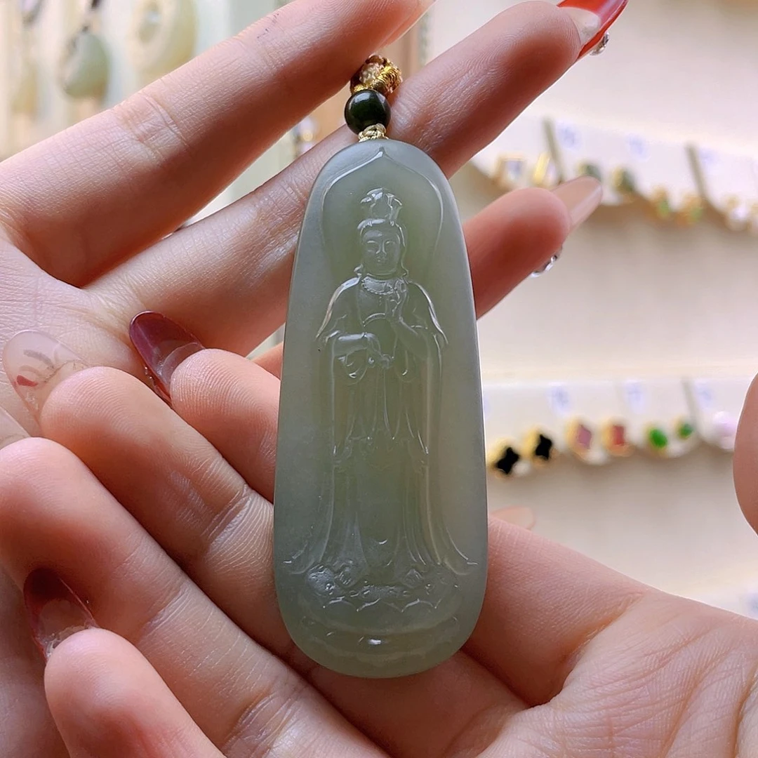 和田玉吊坠(赠链)未镶嵌小*魚