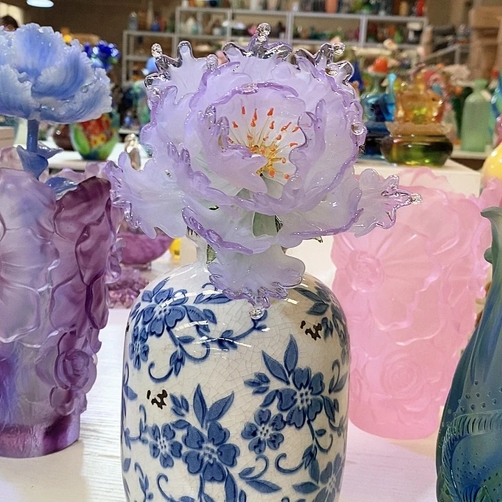牡丹花加瓶高28厘米宽14厘米